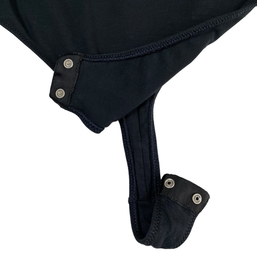 Everlane The Luster Mockneck Tank One-Piece Bodysuit Black - Picture 14 of 16